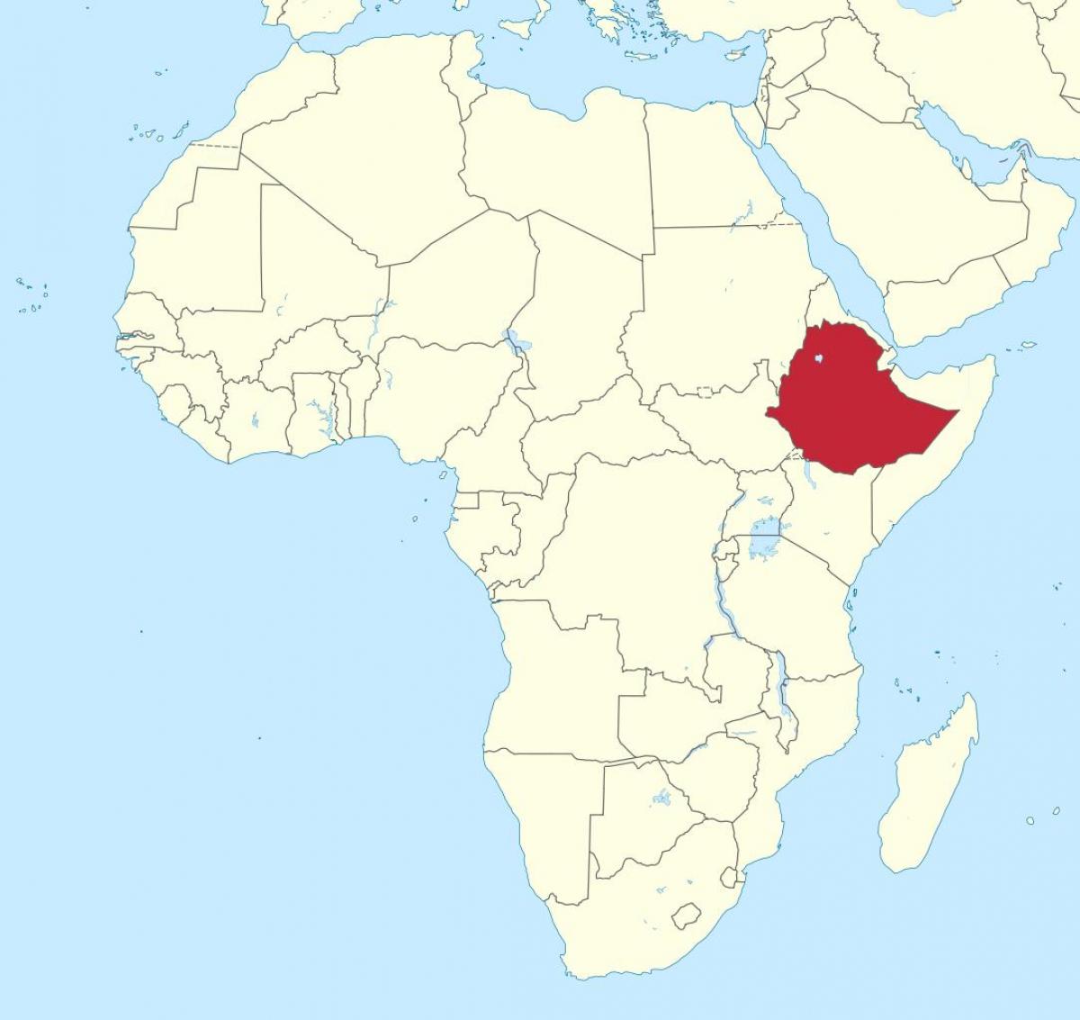 harta e afrikës treguar Etiopi