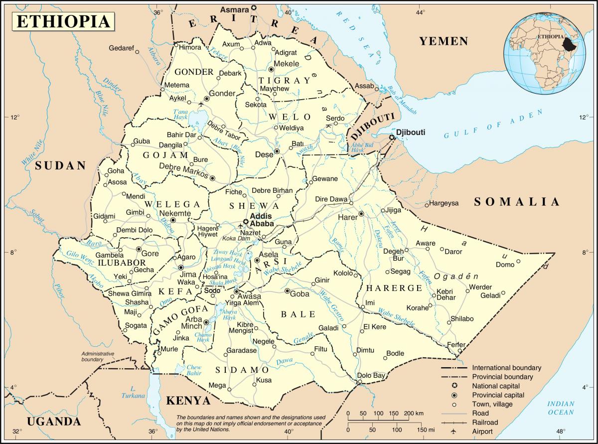 Etiopi hartës agjencia