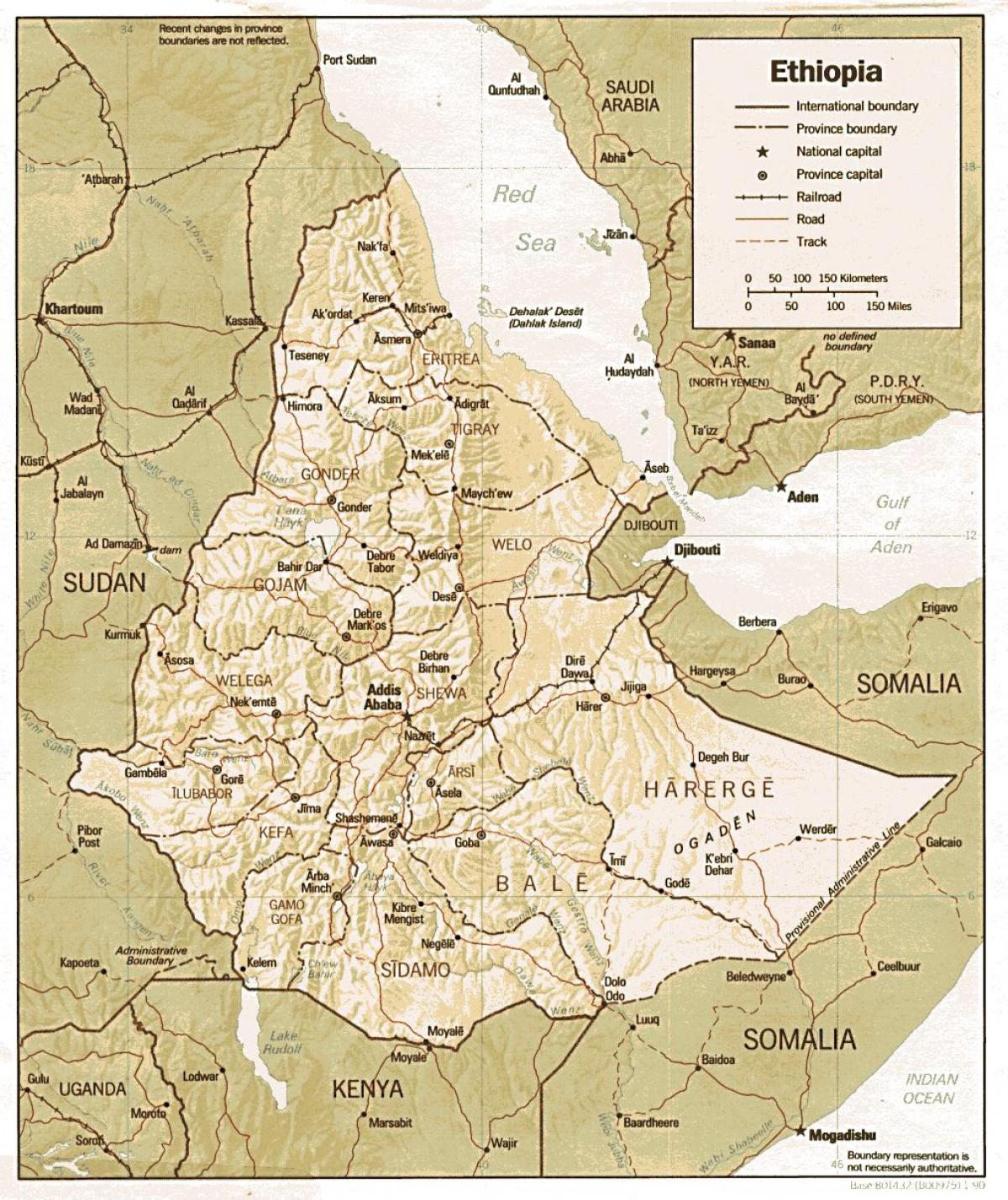 vjetër Etiopi hartë