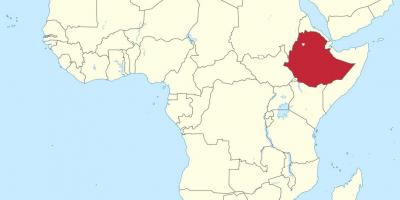 Harta e afrikës treguar Etiopi