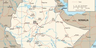 Etiopian rrjetit rrugor hartë