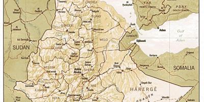 Vjetër Etiopi hartë