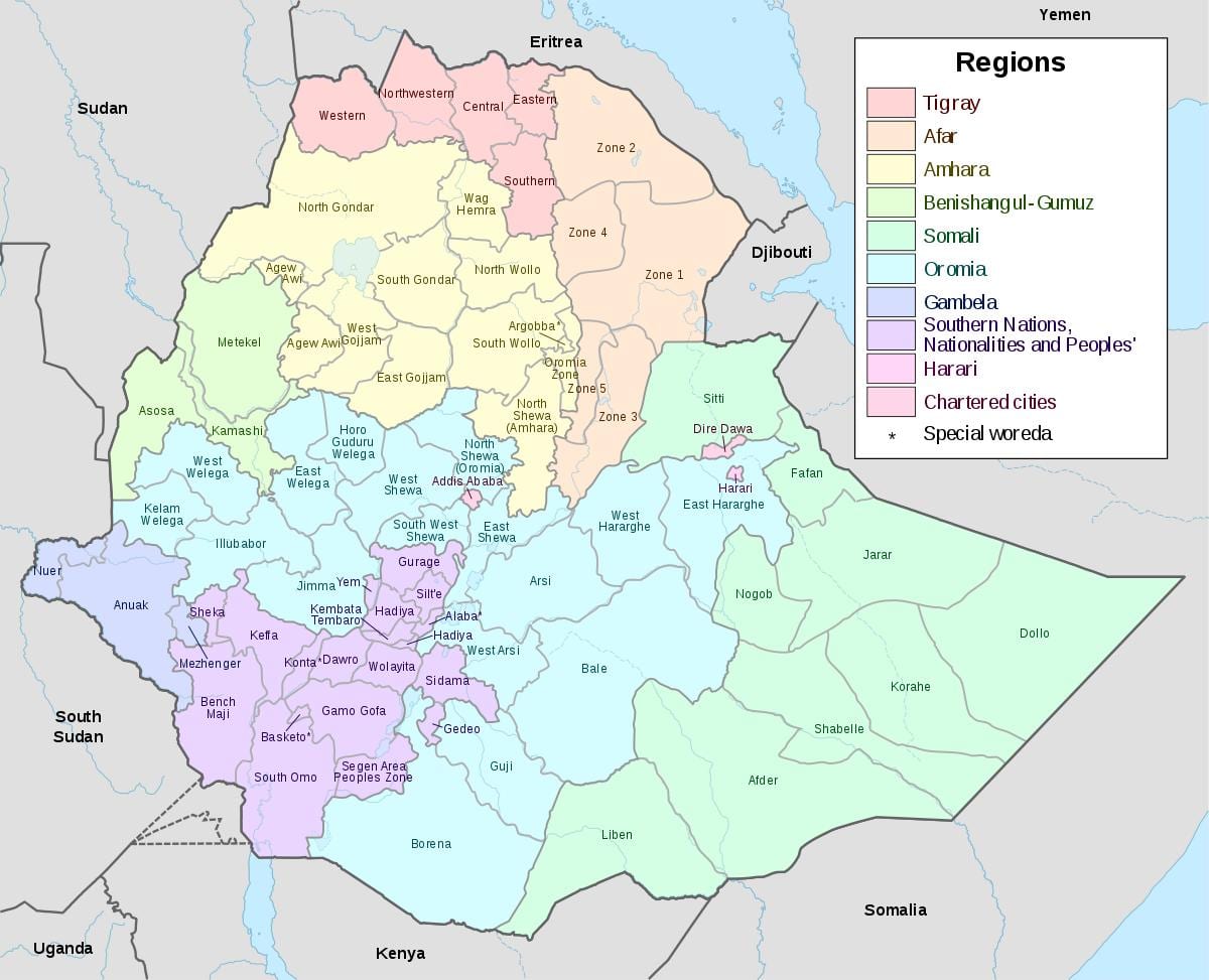 hawassa Etiopi hartë