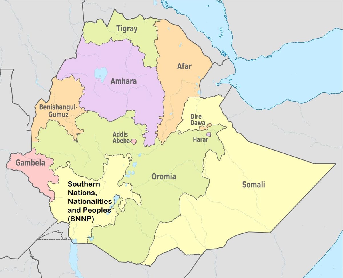 Etiopian shtetet hartë