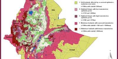 Harta e Etiopisë malaria