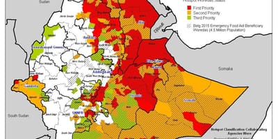 Harta e Etiopisë thatësira