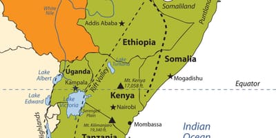 Harta e Etiopian pllajë afrikë