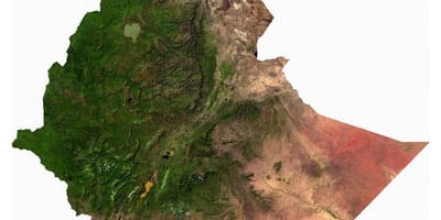 Etiopi sateliti map