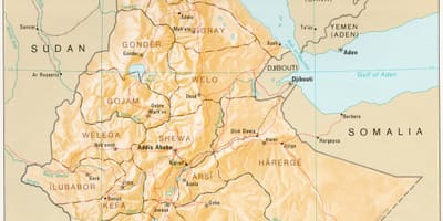 Harta e Etiopia gjatë derg