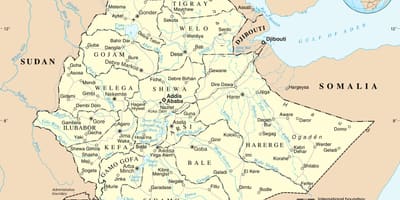 Hartë politike të Etiopisë