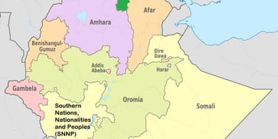 Etiopian tigray hartë
